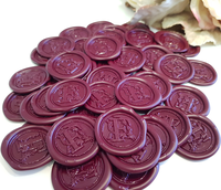 Cire décorative Autocollants pour timbres à sceller avec logo personnalisé Cire à cacheter adhésive colorée