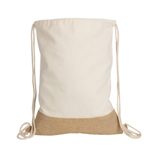 Mochila con Cordón Personalizada, Bolsa de Lona Simple con Cordón, Bolsas de Algodón Resistentes con Cierre de Cordón - Product Image 5