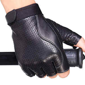 Logotipo personalizado Unisex medio dedo guantes de carreras ligero antideslizante impermeable transpirable Material de cuero al aire libre ciclismo - Product Image 6