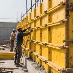 Contreplaqué de coffrage jaune DokaPanel de 21mm 27mm 3m de longueur pour modèle d'échafaudage de chantier de coffrage - Product Image 6