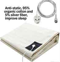 Drap plat jetable imprimé pour hôpital, 95% coton biologique, 5% fibre d'argent, qualité 400TC, antistatique, pour la mise à la terre, soulagement de l'anxiété