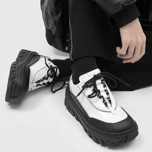 Chaussures de marche décontractées à lacets pour hommes JiuZhou Printemps 2025, nouvelle collection, semelle épaisse, design rétro, amortissantes, respirantes, souples et anti-odeur - Product Image 4