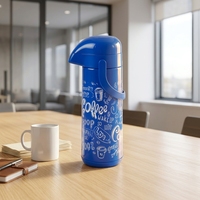 Verseuse isotherme 1L en acier inoxydable avec pompe à air pour café et thé, fournie par l'usine du Brésil