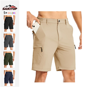 Pantalones Cortos Cargo Multibolsillos para Hombre, Ropa <span class=keywords><strong>de</strong></span> Trabajo para Deportes al Aire Libre, Pantalones Cortos Casuales <span class=keywords><strong>de</strong></span> Verano para Senderismo, Pantalones Capri Transpirables <span class=keywords><strong>de</strong></span> Secado Rápido - Product Image 1