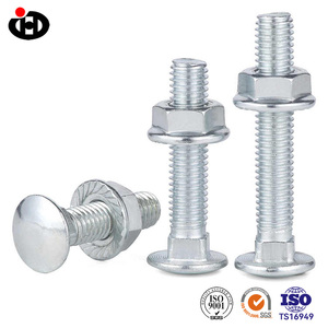 Din603 Standard Galvanized Carbon Steel Carriage Screw Nut Set Semi round Head Square Neck <strong>Rack</strong> Special Combination <strong>Bolt</strong> - Product Image 3