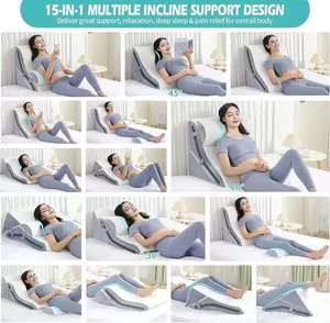 Trois ensembles multi-fonctions Triangle Wedge réglable lit Wedge oreiller en mousse à mémoire de forme oreiller pour post-chirurgie, brûlures d'estomac, ronflement - Product Image 6