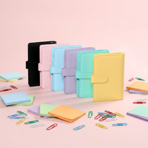 Business Notebook Mini Type Work Agenda Journal Budget Binder Pu Leather Cover B6 Binder Notebook - Product Image 1