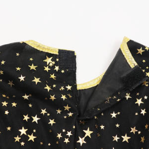 Robe de sorcière MS Kids Star en tutu noir et or pour les fêtes de Pâques des enfants, respirante et écologique - Product Image 3