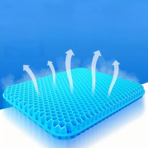 <span class=keywords><strong>Coussin</strong></span> de siège en gel pur pour longues périodes assises, confort respirant, soulagement de la douleur, lavable, portable, pour chaise de bureau, voiture, fauteuil roulant - Product Image 4