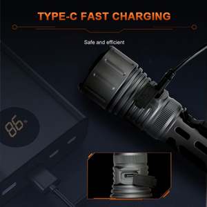 Linterna Táctica LED Blanca WOSEN de Alta Luminosidad, Mini, Recargable por USB, de Aleación de Aluminio, Impermeable, con Alcance de Haz de 700-800M - Product Image 5