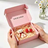 Boîte d'emballage cadeau en carton ondulé personnalisée avec logo en estampage à chaud, boîte d'expédition écologique avec accessoires personnalisables