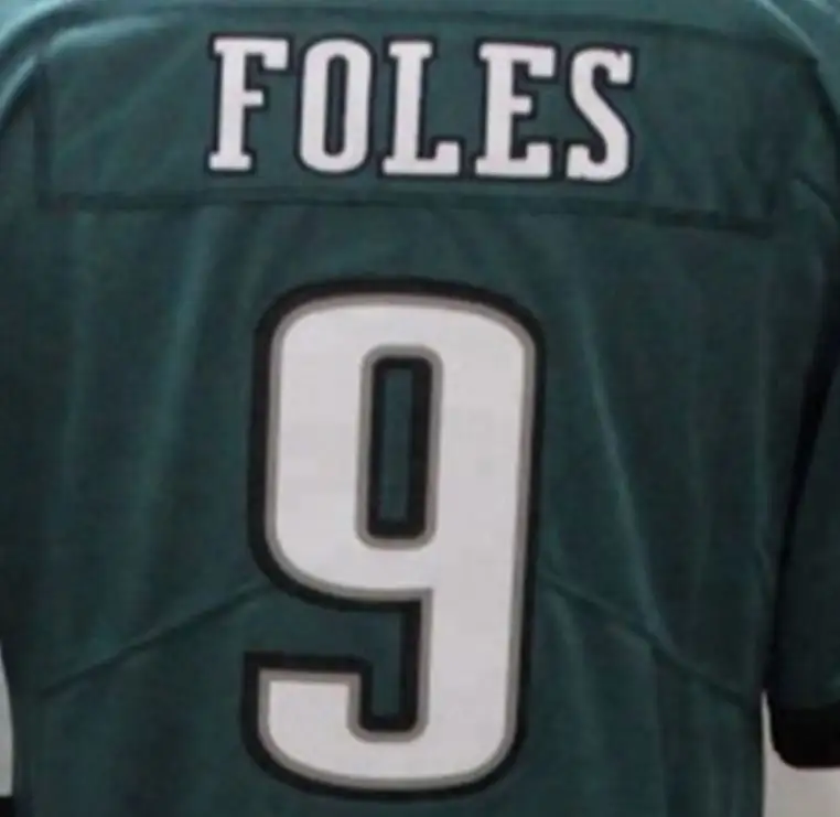 Customized Nick Foles #9 Green Stitched Jersey