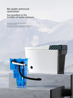 WC intelligent à poser au sol, bidet intelligent, cuvette allongée, télécommande incluse, siège chauffant, toilettes intelligentes