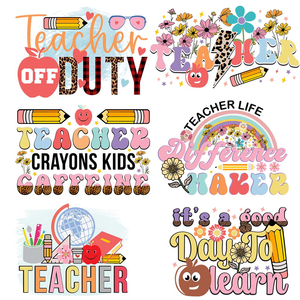 Stampa DTF Personalizzata per T-shirt con Mascotte e Simboli Scolastici per la Festa <span class=keywords><strong>degli</strong></span> <span class=keywords><strong>Insegnanti</strong></span> e il Ritorno a Scuola - Product Image 1