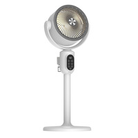 Ventilateur Circulateur Oscillant Haute Puissance, Ventilateur de Sol pour Usage Domestique, Ventilateur de Bureau Vertical Anti-Moustiques Rechargeable avec Minuteur USB Sans Balais