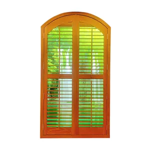Movable Louvers Wooden Shutters Shaped Shutters