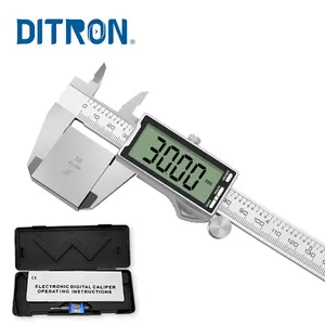 Ditron Caliper màn hình lớn độ chính xác cao thép không gỉ đo độ dày không thấm nước điện tử kỹ thuật số Vernier Caliper