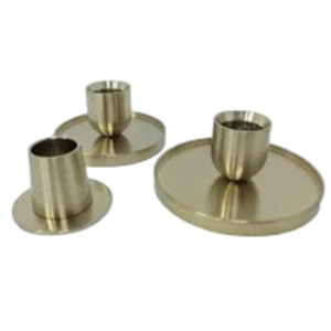 Juego de lujo de 3 candelabros de metal dorado, portavelas y faroles para decoración del hogar y bodas - Product Image 3