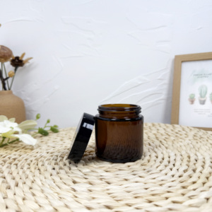Lujo 15g 30ml 50g 60ml 100mL Cosméticos Crema facial Frascos de vidrio Marrón mate esmerilado con tapa CR para el cuidado de la piel - Product Image 6