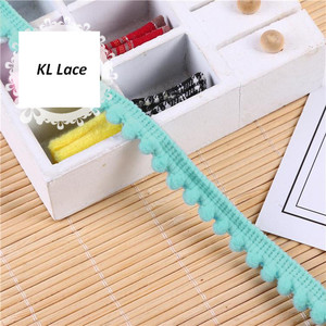 35 couleurs, largeur 1 cm, bordure élastique à petits pompons, diamètre de la boule 6 mm, dentelle chenille pour accessoires de vêtements de table - Product Image 5