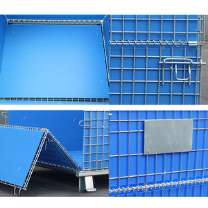 Paniers métalliques de stockage suspendus pour l'industrie Cage de distillation pliable Boîte à palettes en treillis métallique Palette de stockage pliable en métal - Product Image 4