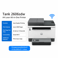 Imprimante laser monochrome multifonction HP LaserJet Tank 2606sdw 2606dw avec impression recto verso automatique, Wi-Fi, copieur, scanner