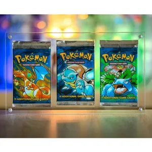 Bán buôn Acrylic Pokemon Yugioh mtg thẻ Booster Pack metazoo TCG gói hiển thị trường hợp cho Pokemon thẻ