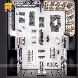 Présentoir de magasin de vélos moderne Fixation intérieure Ensemble complet de vélo de route <span class=keywords><strong>Boutique</strong></span> de détail Design Support mural Présentoir de vêtements - Product Image 6