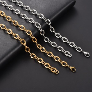 Cadena Ovalada de Acero Inoxidable de 5/6/7mm, Collar Cubano, Estilo Hip Hop Punk, Eslabones con Nudos, Joyería Exquisita para Muñeca, para Hombres y Mujeres - Product Image 1