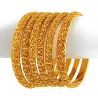 Gold Plated Bangles for Women, Fashion Jewelry