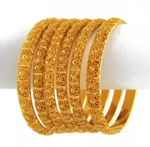 Brazaletes chapados en oro de estilo moderno para mujer, joyería, diseño 2022