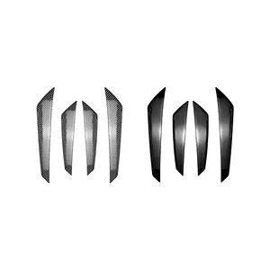 Subaru WRX STI VB 2022 Front Bumper Side Air Blades Car Decals Piano Black Carbon Fiber Texture ABS Adhesive Left - Product Image 3