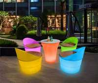 Chaise de table lumineuse, imperméable, en plastique écologique, moderne, pour jardin, portable, légère, pour camping en plein air, Taiyangmao TC-09