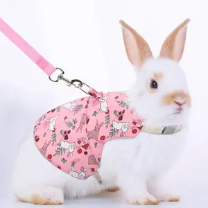Rabbit Clothes Pet Harness and Leash for Rabbit Bunny Cat Ferret Outdoor Walking Small Pets Supplies Rabbit Accessories