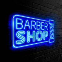 Papan Neon Kustom Produsen, Pengiriman Cepat, Lampu LED untuk Toko Pangkas Rambut, Papan Reklame Luar Ruangan untuk Bisnis