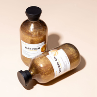 Gel Douche Moussant Personnalisé Or 24K, Bain Moussant, Nettoyant Corporel 500ml, Ingrédients Nourrissants Écologiques pour Tous Types de Peau