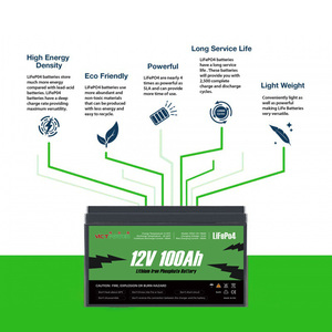 Victpower <b>12V</b> 100Ah/200Ah LiFePO4 <b>Battery</b> Pack Deep Cycle <b>Lithium</b> Iron Phosphate <b>Battery</b> with BMS for Solar RV Marine Golf Cart - Product Image 4