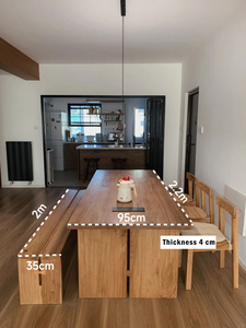 Table à manger en bois massif KSL Live Edge pour <span class=keywords><strong>restaurant</strong></span> et hôtel boutique, fabricant de meubles rustiques de luxe en noyer massif - Product Image 5