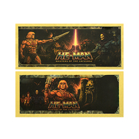 Carte de collection He-Man Masters of The Universe en or 24 carats, pièce de collection fantaisie Amine