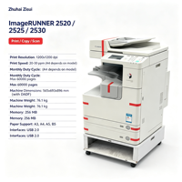 Photocopieur noir et blanc A3 d'occasion ZISUI Canon ImageRUNNER 2520 2525 2530, imprimante laser pour le bureau