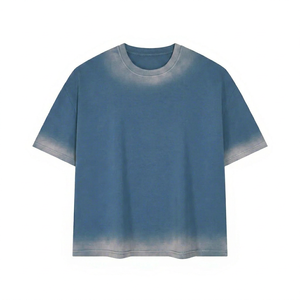 เสื้อยืดลายมัดย้อมทรงโอเวอร์ไซส์ เสื้อยืดวินเทจฟอกสี เสื้อยืดฟอกสีแบบแอซิดวอช เสื้อยืดสตรีทแวร์ เสื้อยืดโอเวอร์ไซส์ผ้าฝ้าย เสื้อยืดยูนิเซ็กส์ - Product Image 1