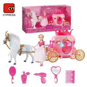 Jouet Enfant Battery Operated Princess <strong>Carriage</strong> <strong>Toy</strong> Doll <strong>Horse</strong> <strong>Carriage</strong> <strong>Toys</strong> With Sound <strong>and</strong> Light - Product Image 1