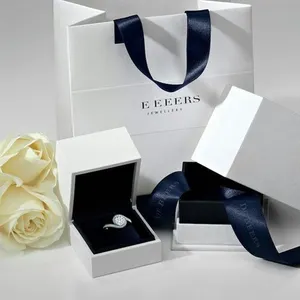 Luxus Samt Sechseck und Achteck Stil Ring Verpackungs box mit Logo benutzer definierte Schmucks cha tullen für Schmuck verpackung