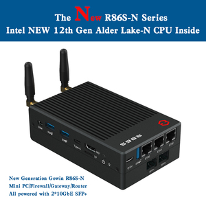 Gowin R86S-N100B tường lửa <span class=keywords><strong>Router</strong></span> tất cả trong một <span class=keywords><strong>Mini</strong></span> <span class=keywords><strong>PC</strong></span> với Intel N100/n305 16GB 32GB Ram 2*10G SFP + 3 * 2.5gbe pfsense thiết bị - Product Image 3