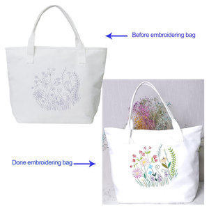 Bolsa de Mano Bordada Reutilizable Más Vendida con Trabajo Decorativo, Bolsa de Hombro de Gran Capacidad para Venta Caliente - Product Image 4