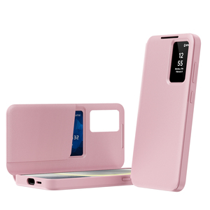 Étui de téléphone intelligent en cuir PU avec fenêtre intelligente, étui de téléphone portable de luxe avec fonction de réveil/veille automatique pour Samsung Galaxy S24 S23 <span class=keywords><strong>S22</strong></span> S25 <span class=keywords><strong>Ultra</strong></span> - Product Image 2