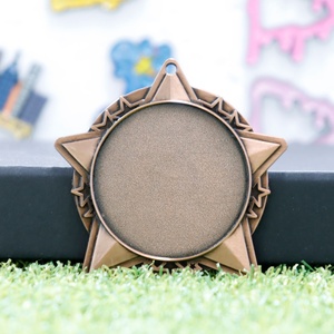 เหรียญรางวัลโลหะรูปดาวแบบกำหนดเองราคาถูกจากผู้ผลิตทองคำ สำหรับงานซับลิเมชั่นและริบบิ้น - Product Image 6