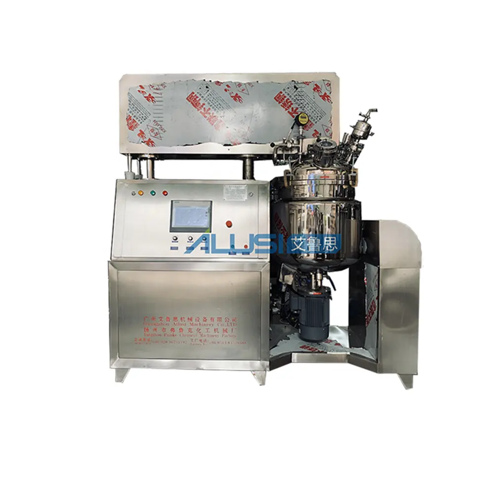 Máquina de elevación hidráulica para loción corporal, mezclador de emulsión al vacío, 100l, crema cosmética, homogeneizador, vaselina