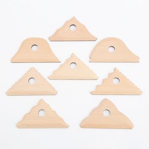 BESTLINE, herramientas de recorte de madera de haya maciza, 6 costillas de textura de arcilla, moldeador de pies de costillas de cerámica triangular para suministros de cerámica y arte - Product Image 4