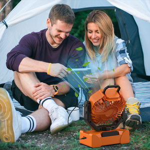 Ventilateur de <span class=keywords><strong>camping</strong></span> extérieur rechargeable par USB Jiuxiang avec lumière, chauffage à 5 vitesses, fonctionnement en anglais, autonomie de 10 heures pour l'utilisation de la tente de jardin RV - Product Image 3